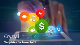  Presentation with colorful - Amazing presentation having young-businessman-presenting-colorful-modern backdrop and a ocean colored foreground