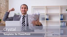  Presentation with new ideas - Amazing slide deck having young-businessman-rejecting-new-ideas backdrop and a gray colored foreground