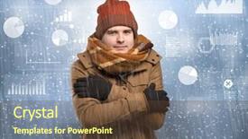  Presentation with young hackers in the concept - Presentation with young businessman shivering with graphs background and a  colored foreground