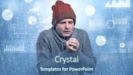  Presentation with concept - Audience pleasing PPT layouts consisting of young businessman shivering with graphs backdrop and a  colored foreground