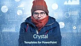  Presentation with young hackers in the concept - Colorful presentation theme enhanced with young businessman shivering with graphs backdrop and a  colored foreground