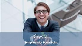  Presentation with sprout - PPT layouts enhanced with young-businessman-showing-green-sprout background and a  colored foreground