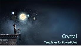  Presentation with building - Audience pleasing PPT layouts consisting of young businessman sitting on building backdrop and a tawny brown colored foreground