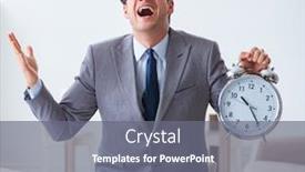  Presentation with caring - PPT theme enhanced with young businessman trying to work from home caring after newborn background and a gray colored foreground