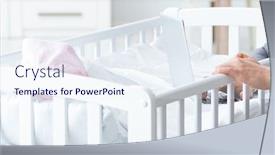  Presentation with caring - PPT theme consisting of young-businessman-trying-to-work background and a sky blue colored foreground