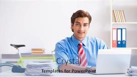  Presentation with bike engine - Audience pleasing presentation consisting of young-businessman-using-bike backdrop and a light blue colored foreground