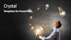  Presentation with tablet - Amazing slides having young businessman using tablet pc backdrop and a  colored foreground