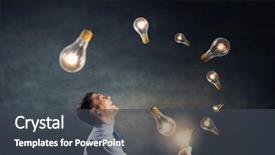  Presentation with tablet - Colorful presentation enhanced with young businessman using tablet pc backdrop and a  colored foreground