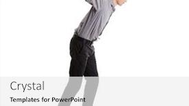  Presentation with risk - Amazing theme having young businessman walking on rope risk in business concept studio shot isolated on white background backdrop and a white colored foreground