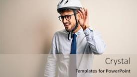  Presentation with bakground - PPT layouts with young-businessman-wearing-glasses background and a soft green colored foreground