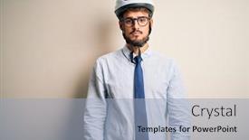  Presentation with bakground - Amazing presentation design having young-businessman-wearing-glasses backdrop and a light blue colored foreground