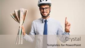  Presentation with bakground - Beautiful theme featuring young-businessman-wearing-glasses backdrop and a soft green colored foreground