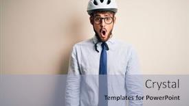  Presentation with bakground - Presentation consisting of young-businessman-wearing-glasses background and a light blue colored foreground