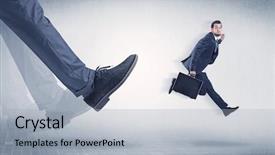  Presentation with foot pathology - Audience pleasing presentation theme consisting of young businessman who is flying backdrop and a  colored foreground