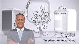  Presentation with eyes detection in an image - Colorful PPT layouts enhanced with aircraft - reading light and air-con backdrop and a gray colored foreground