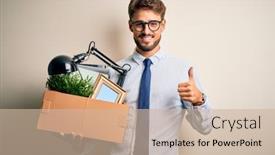  Presentation with beard - Beautiful slide deck featuring young-businessman-with-beard-fired backdrop and a soft green colored foreground