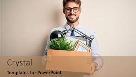  Presentation with beard - Presentation theme enhanced with young-businessman-with-beard-fired background and a coral colored foreground