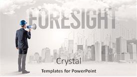  Presentation with foresight - Presentation with young-businessman-with-hard-hat background and a lemonade colored foreground