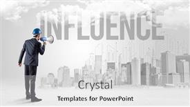  Presentation with new opportunity - Beautiful presentation design featuring young-businessman-with-hard-hat backdrop and a light gray colored foreground