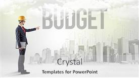  Presentation with new opportunity - Amazing slide deck having young-businessman-with-hard-hat backdrop and a white colored foreground