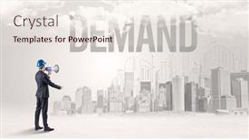  Presentation with new opportunity - Slide set enhanced with young-businessman-with-hard-hat background and a lemonade colored foreground