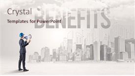  Presentation with business opportunity - Audience pleasing slides consisting of young-businessman-with-hard-hat backdrop and a lemonade colored foreground