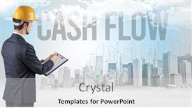  Presentation with hat - Theme having young-businessman-with-hard-hat background and a white colored foreground