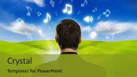  Presentation with oil gas icons - Slides with bolshevik - old soviet russian currency  background and a coral colored foreground.