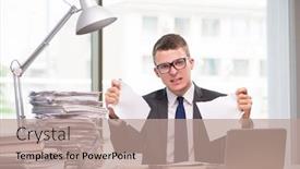  Presentation with young students working in groups - Audience pleasing slides consisting of young-businessman-working backdrop and a  colored foreground