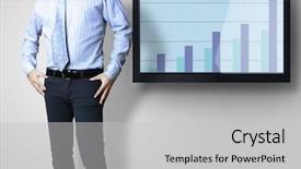  Presentation with plasma screen - Beautiful PPT layouts featuring young businesspeople front of a huge plasma tv screen backdrop and a light gray colored foreground