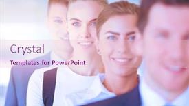  Presentation with lobby - Slides with young-businesspeople-standing-in-modern background and a lemonade colored foreground