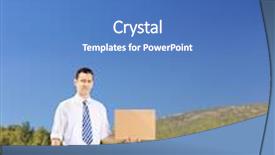  Presentation with suitcase - Cool new slide deck with young-businessperson-holding-a-suitcase backdrop and a teal colored foreground