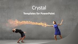  Presentation with christian back grond - Beautiful PPT theme featuring young businesswoman benting back backdrop and a gray colored foreground