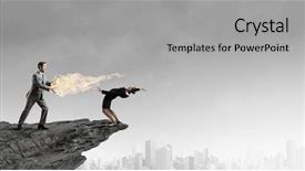  Presentation with welcome back 2020 - Slide deck featuring businesswoman benting back to evade background and a light gray colored foreground