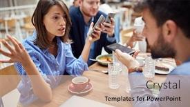  Presentation with corona virus - Presentation enhanced with young-businesswoman-helplessly-spreading-hands background and a lemonade colored foreground