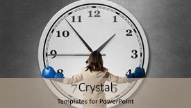  Presentation with boxing - Slide deck featuring young businesswoman in blue boxing gloves competition ready background and a mint green colored foreground