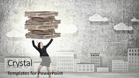  Presentation with paper heart book - Audience pleasing slides consisting of young businesswoman in paper crown backdrop and a  colored foreground