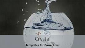  Presentation with crystal blue - Beautiful slides featuring young businesswoman in suit swimming in crystal blue water backdrop and a light gray colored foreground