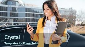  Presentation with teal and yellow music wallpaper - Amazing slide set having young businesswoman in yellow jacket backdrop and a navy blue colored foreground