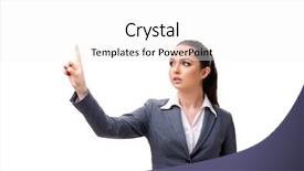  Presentation with monarch butterfly isolated on white - Colorful PPT theme enhanced with young businesswoman isolated on white backdrop and a  colored foreground