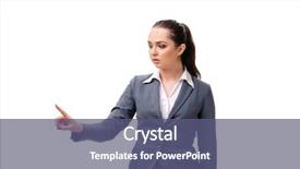  Presentation with history earth globe isolated white - Colorful presentation theme enhanced with young businesswoman isolated on white backdrop and a ocean colored foreground