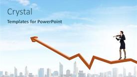  Presentation with financial - Colorful presentation design enhanced with young-businesswoman-playing-violin backdrop and a light blue colored foreground