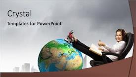  Presentation with nasa - Cool new presentation theme with young businesswoman sitting in chair and reading book elements of this image are furnished by nasa backdrop and a light gray colored foreground