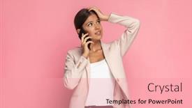  Presentation with head - Theme with young-businesswoman-slapping-her-head background and a coral colored foreground