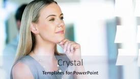  Presentation with notes about internal audit - Colorful slide set enhanced with young-businesswoman-standing-and-looking backdrop and a light blue colored foreground