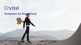  Presentation with wind - Amazing slides having young-businesswoman-walking-with-wind backdrop and a  colored foreground