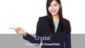  Presentation with finger point - Amazing slides having young businesswoman with finger point aside backdrop and a wine colored foreground