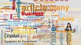  Presentation with rhyming words - Presentation design consisting of young businesswoman writing different words background and a  colored foreground