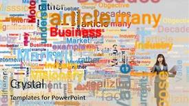  Presentation with permit - Amazing PPT layouts having young businesswoman writing different words backdrop and a  colored foreground