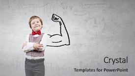  Presentation with strong - PPT theme featuring young but strong enough background and a  colored foreground